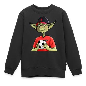 Korrigan Fußballfan - Kinder Premium Organic Sweatshirt - Schwarz - Vorne - AI Model Kid Female (0cm)