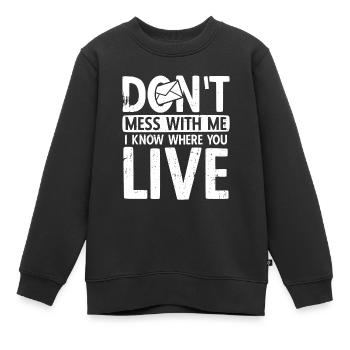 Briefträger Und Paket-Zusteller Für Postboten - Kinder Premium Organic Sweatshirt - Schwarz - Vorne - AI Model Kid Female (0cm)