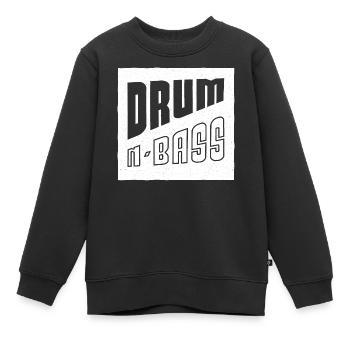 Drum And Bass musique électronique DNB, bass - Sweat Premium enfant bio - noir - Devant - AI Model Kid Female (0cm)