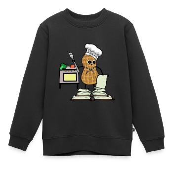 Peanut Cookbook Hobby Chef Cuisinière de cuisine - Sweat Premium enfant bio - noir - Devant - AI Model Kid Female (0cm)