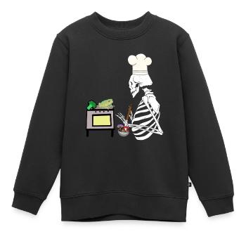 Geister Küche Horror Mitternacht kochen Gourmet - Kinder Premium Organic Sweatshirt - Schwarz - Vorne - AI Model Kid Female (0cm)