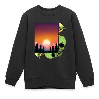 Planet Mother Earth Climate Climate Change Ecology Co2 - Kids Premium Organic Sweatshirt - black - Front - AI Model Kid Female (0cm)