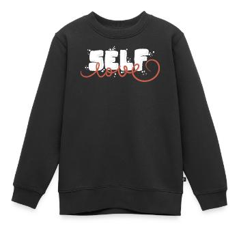 Amour de soi - Sweat Premium enfant bio - noir - Devant - AI Model Kid Female (0cm)