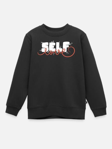 Self Love - Kinder Premium Organic Sweatshirt - Schwarz