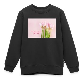 Beste Mutter Best Mom - Kinder Premium Organic Sweatshirt - Schwarz - Vorne - AI Model Kid Female (0cm)