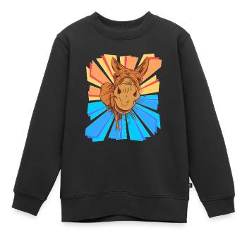 Esel Geschenk Huftiere Muli Pferd Pony Kinder Kind - Kinder Premium Organic Sweatshirt - Schwarz - Vorne - AI Model Kid Female (0cm)