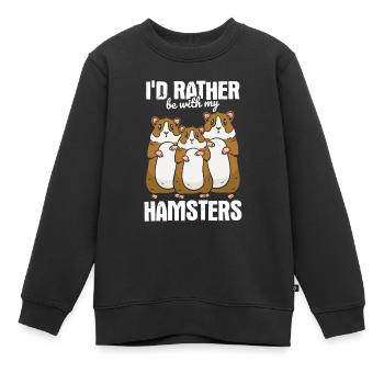Nagetier Hamster - Kinder Premium Organic Sweatshirt - Schwarz - Vorne - AI Model Kid Female (0cm)