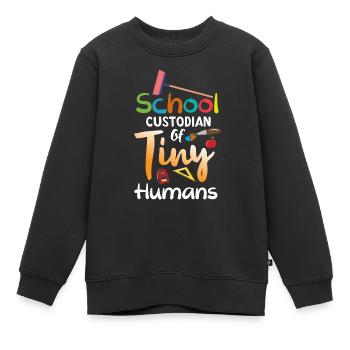 Aufsichtsperson von Schülern mit Pinsel - Kinder Premium Organic Sweatshirt - Schwarz - Vorne - AI Model Kid Female (0cm)