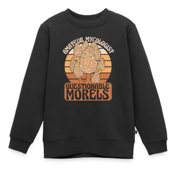Pilz Pilze Funghi Champignon - Kinder Premium Organic Sweatshirt - Schwarz - Vorne - AI Model Kid Female (0cm)