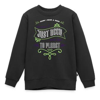 Space Ship Physics Birthday Present Astrology - Kids Premium Organic Sweatshirt - black - Front - AI Model Kid Female (0cm)