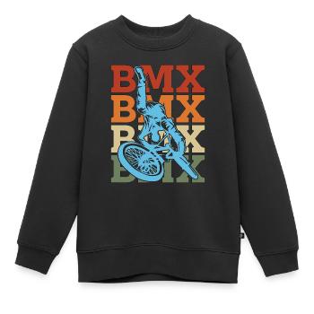 BMX Racing BMX Retro Bicycle Cyclist Bicyclette - Kinder Premium Organic Sweatshirt - Schwarz - Vorne - AI Model Kid Female (0cm)