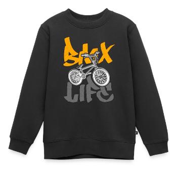 BMX Racing BMX Life Bicyclette Cyclist Bike Racing - Kinder Premium Organic Sweatshirt - Schwarz - Vorne - AI Model Kid Female (0cm)