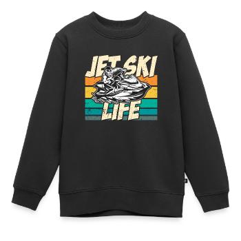Jet Skiing Jet Ski Life Retro Watercraft Jet Skier - Kinder Premium Organic Sweatshirt - Schwarz - Vorne - AI Model Kid Female (0cm)