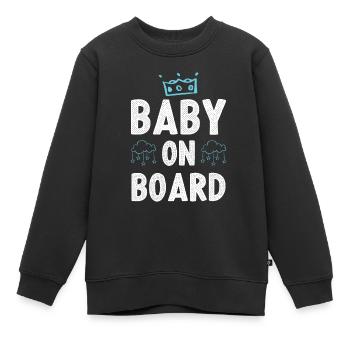 baby on board - Kinder Premium Organic Sweatshirt - Schwarz - Vorne - AI Model Kid Female (0cm)