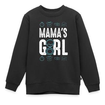 Bébé Mamas Fille - Sweat Premium enfant bio - noir - Devant - AI Model Kid Female (0cm)