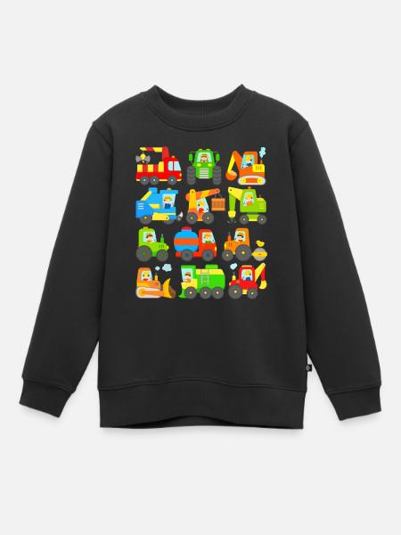 Tracteurs et pelles pour enfants - Sweat Premium enfant bio - noir