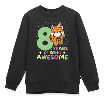 Rote Panda zum 8. Geburtstag Kinder acht Jahre alt - Kinder Premium Organic Sweatshirt - Schwarz - Vorne - AI Model Kid Female (0cm)
