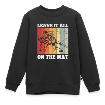 Grappling Martial Arts Wrestling - Kinder Premium Organic Sweatshirt - Schwarz - Vorne - AI Model Kid Female (0cm)