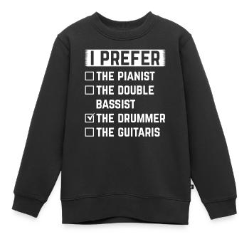 Je préfère le batteur batteur batteur batteur - Sweat Premium enfant bio - noir - Devant - AI Model Kid Female (0cm)