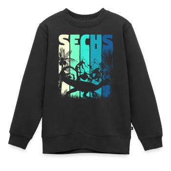 Dilophosaurus 6 Jahre Alt Junge 6. Geburtstag - Kinder Premium Organic Sweatshirt - Schwarz - Vorne - AI Model Kid Female (0cm)