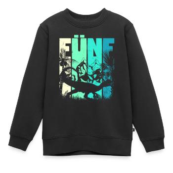 Dilophosaurus 5 Jahre Alt Junge 5. Geburtstag - Kinder Premium Organic Sweatshirt - Schwarz - Vorne - AI Model Kid Female (0cm)