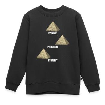 Pyramides drôles - Sweat Premium enfant bio - noir - Devant - AI Model Kid Female (0cm)
