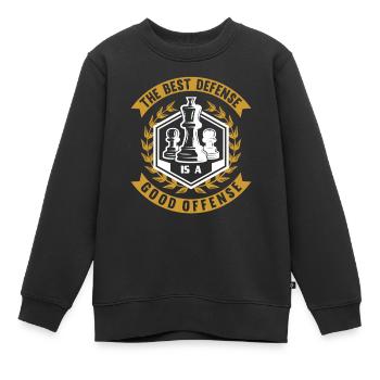 Schach Schachfigur König Bauer Traum - Kinder Premium Organic Sweatshirt - Schwarz - Vorne - AI Model Kid Female (0cm)