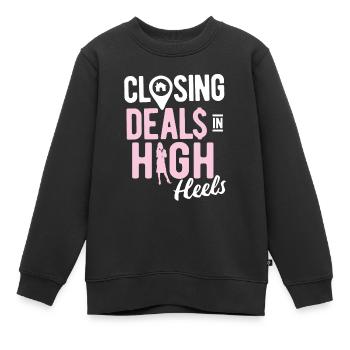 Immobilien-Händler Für Immobilien-Makler - Kinder Premium Organic Sweatshirt - Schwarz - Vorne - AI Model Kid Female (0cm)