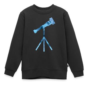 Astronomie des amateurs de télescopes - Sweat Premium enfant bio - noir - Devant - AI Model Kid Female (0cm)