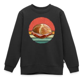 Leberkäs Bayern Leberkas Semmel Fleischkäse - Kinder Premium Organic Sweatshirt - Schwarz - Vorne - AI Model Kid Female (0cm)