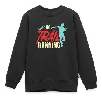 Trail Running Go Trail Running Marathoner Training - Kinder Premium Organic Sweatshirt - Schwarz - Vorne - AI Model Kid Female (0cm)