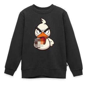 Duck You! Lustige Ente mit Mittelfinger zensiert - Kinder Premium Organic Sweatshirt - Schwarz - Vorne - AI Model Kid Female (0cm)