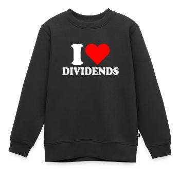 Dividendes J’aime Dividendes J’aime Actions Marché boursier - Sweat Premium enfant bio - noir - Devant - AI Model Kid Female (0cm)