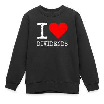 Dividendes J’aime Dividendes J’aime Actions Marché boursier - Sweat Premium enfant bio - noir - Devant - AI Model Kid Female (0cm)
