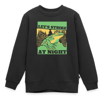 Let's Strike At Night Kröte Kaulquappe Frosch - Kinder Premium Organic Sweatshirt - Schwarz - Vorne - AI Model Kid Female (0cm)