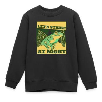 Let's Strike At Night Kröte Kaulquappe Frosch - Kinder Premium Organic Sweatshirt - Schwarz - Vorne - AI Model Kid Female (0cm)