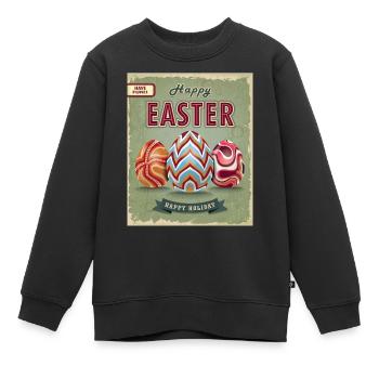 Frohe Ostern Amo - Kinder Premium Organic Sweatshirt - Schwarz - Vorne - AI Model Kid Female (0cm)