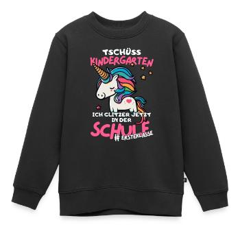 Magisches Einhorn Einschulungsgeschenk für Mädchen - Kinder Premium Organic Sweatshirt - Schwarz - Vorne - AI Model Kid Female (0cm)