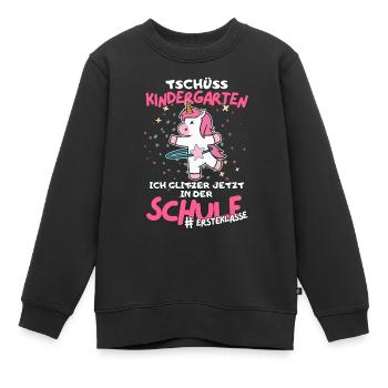 Süßes Einhorn Kitaabgägner Schulstart für Mädchen - Kinder Premium Organic Sweatshirt - Schwarz - Vorne - AI Model Kid Female (0cm)