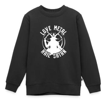 Cadeaux de satanisme | Satan Pentagramme sataniste - Sweat Premium enfant bio - noir - Devant - AI Model Kid Female (0cm)