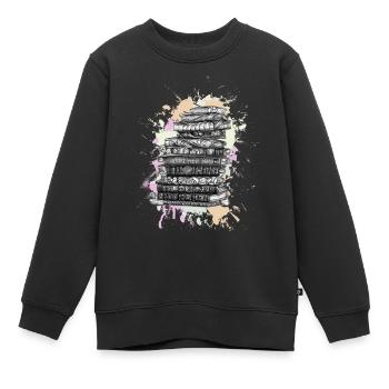 Lecture de livres livre - Sweat Premium enfant bio - noir - Devant - AI Model Kid Female (0cm)