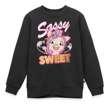 My Little Pony Sassy But Sweet Mit Fluttershy - Kinder Premium Organic Sweatshirt - Schwarz - Vorne - AI Model Kid Female (0cm)
