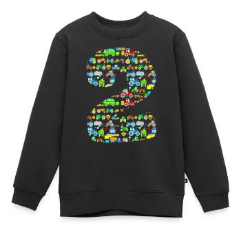 Traktoren Kleinkind Geburtstag 2 Jahre Trecker - Kinder Premium Organic Sweatshirt - Schwarz - Vorne - AI Model Kid Female (0cm)