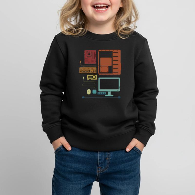 Retro Hardware Admin IT Operations Computer Scientist Sweat Premium enfant bio