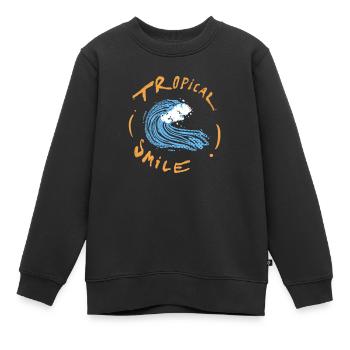 Sommerzeit Lustig Wellen - Kinder Premium Organic Sweatshirt - Schwarz - Vorne - AI Model Kid Female (0cm)