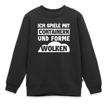 Ich Spiele Mit Containern Informatiker Admin - Kinder Premium Organic Sweatshirt - Schwarz - Vorne - AI Model Kid Female (0cm)
