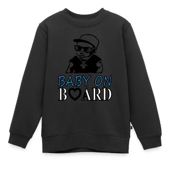 Baby on board Babybauch Babysitter Kind Geschenk - Kinder Premium Organic Sweatshirt - Schwarz - Vorne - AI Model Kid Female (0cm)