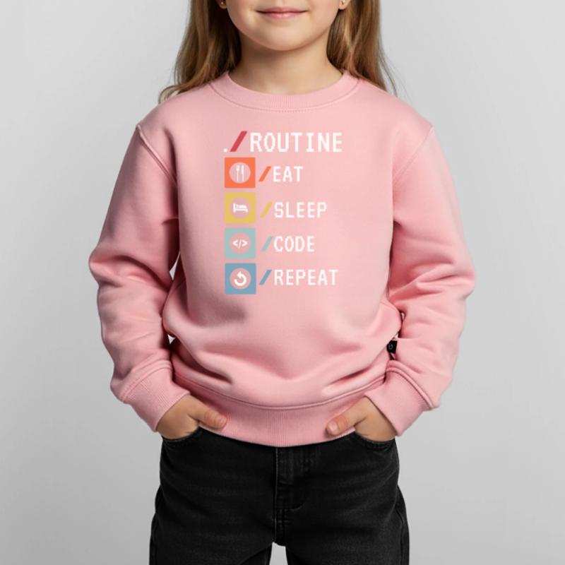 Routine Eat Sleep Code Repeat Developer Coder Sweat Premium enfant bio
