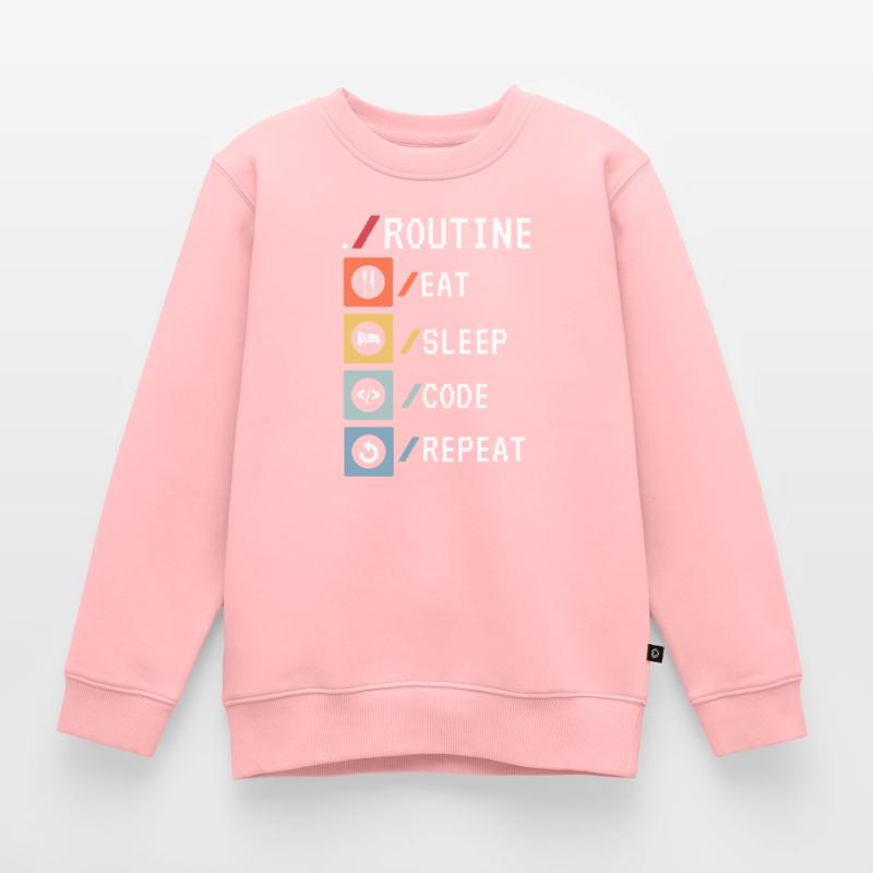 Routine Eat Sleep Code Repeat Developer Coder Sweat Premium enfant bio