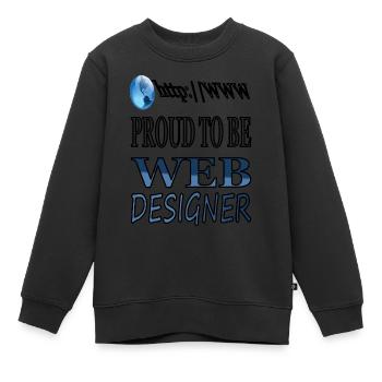 Je suis un concepteur web, internet, développeur web - Sweat Premium enfant bio - noir - Devant - AI Model Kid Female (0cm)